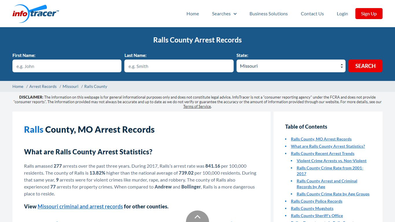 Ralls County, MO Arrests, Mugshots & Jail Records - InfoTracer